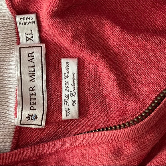 Peter Millar x Royal Birkdale Silk Cashmere Quarter Zip Vest - Picture 5 of 6